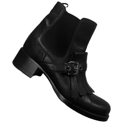 Prada Belted Tassel Chelsea Boots