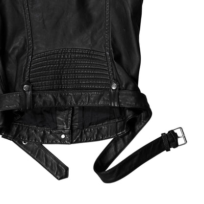 Balmain by Olivier Rousteing Belted Biker Leather Vest - SS12