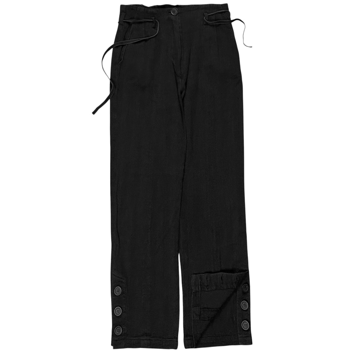 Ann Demeulemeester Waist String Button Hem Capri Shorts - 90s