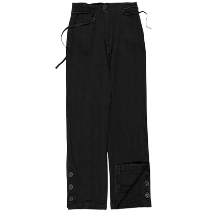Ann Demeulemeester Waist String Button Hem Capri Shorts - 90s