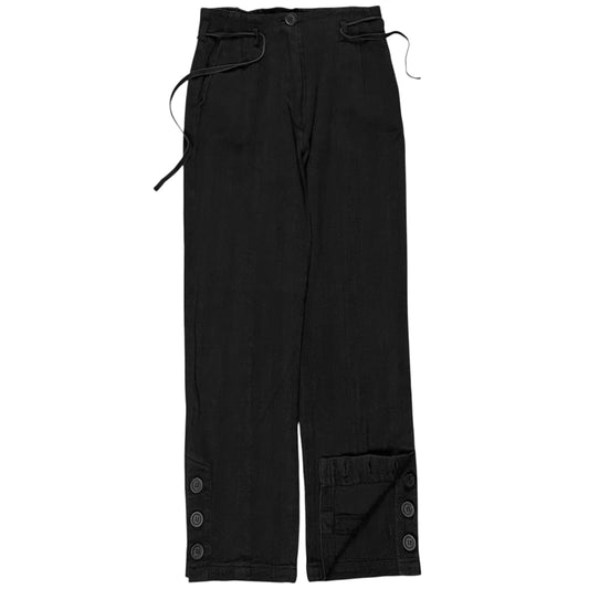 Ann Demeulemeester Waist String Button Hem Capri Shorts - 90s