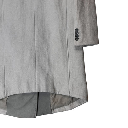 Helmut Lang Asymmetric Rabbit Fur Collar Coat - AW10