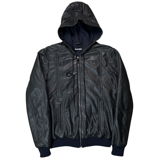 Dirk Bikkembergs Hooded Sheep Leather Blouson