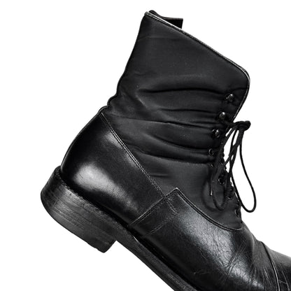 Prada Nylon Shaft Hook Combat Boots