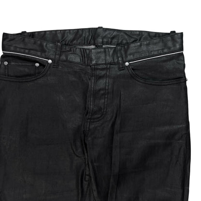 Balenciaga Waist Trimmed Waxed Capri Denim Shorts - SS13