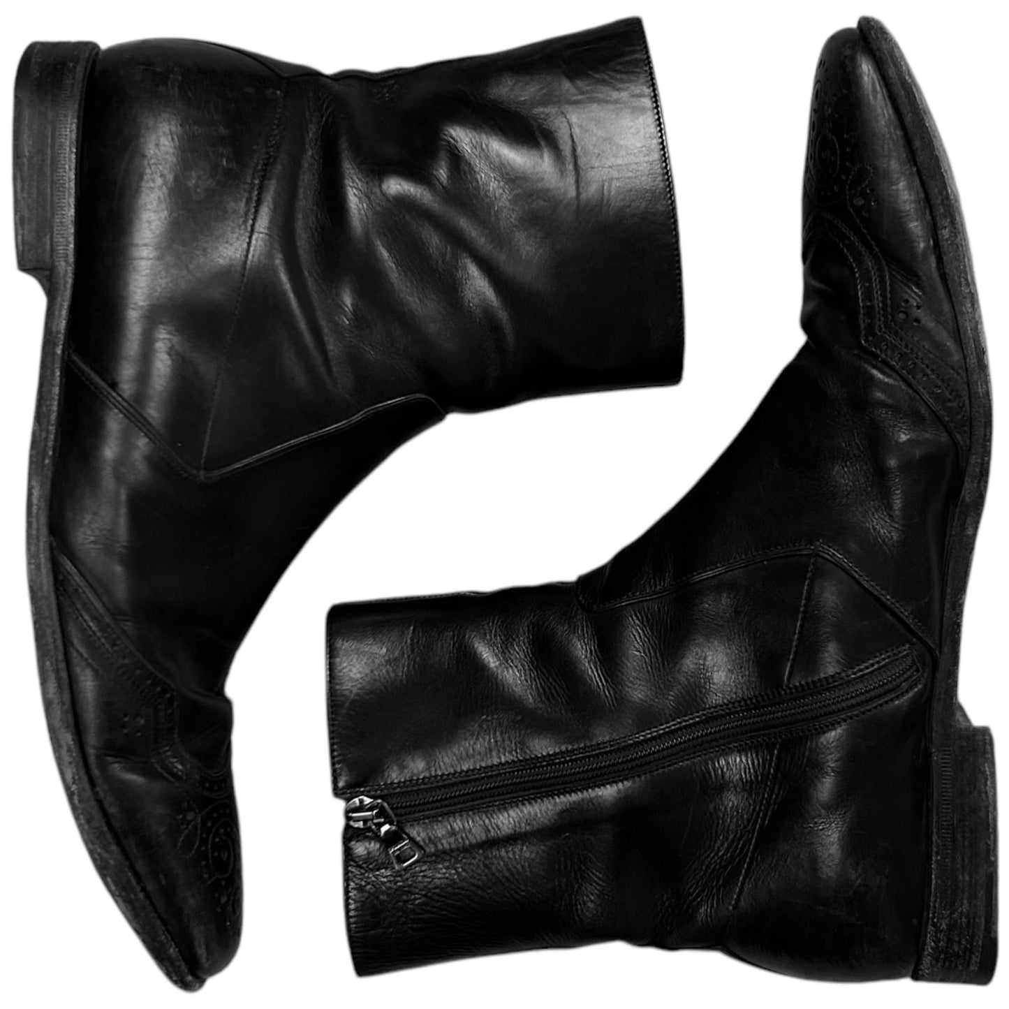 Prada Squared Cowboy Zip Boots