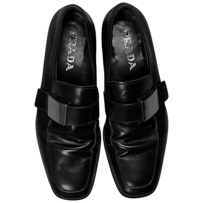 Prada Metal Bar Loafers