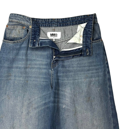 MM6 Maison Margiela Stain Splattered Wide Jeans - SS22