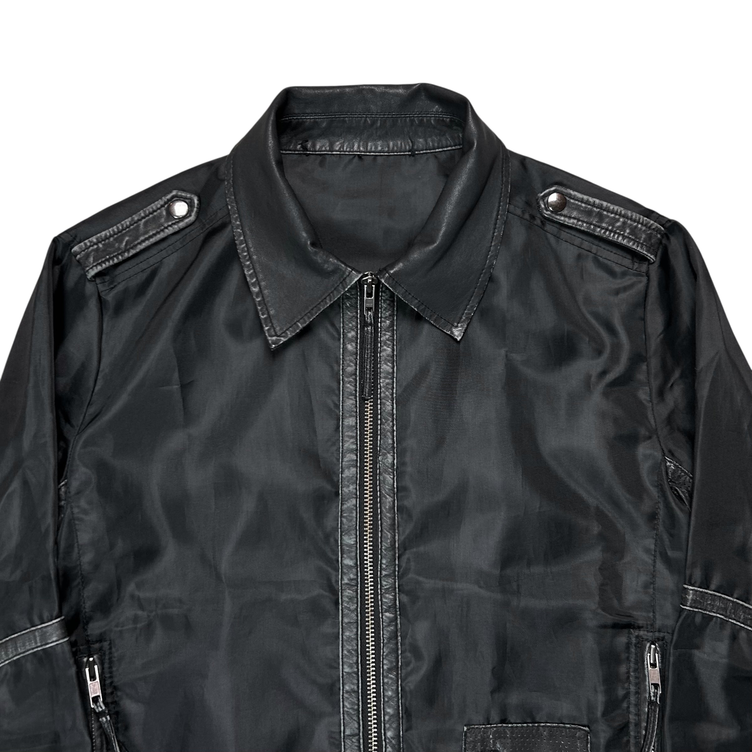 Dirk Bikkembergs Leather Applicated Utility Work Jacket – Vertical