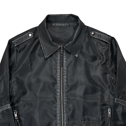 Dirk Bikkembergs Leather Applicated Utility Work Jacket