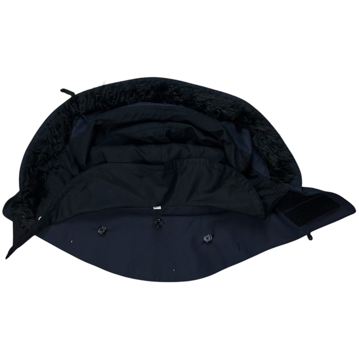 Comme des Garcons Shirt Velcro Faux Fur Hood - AW22