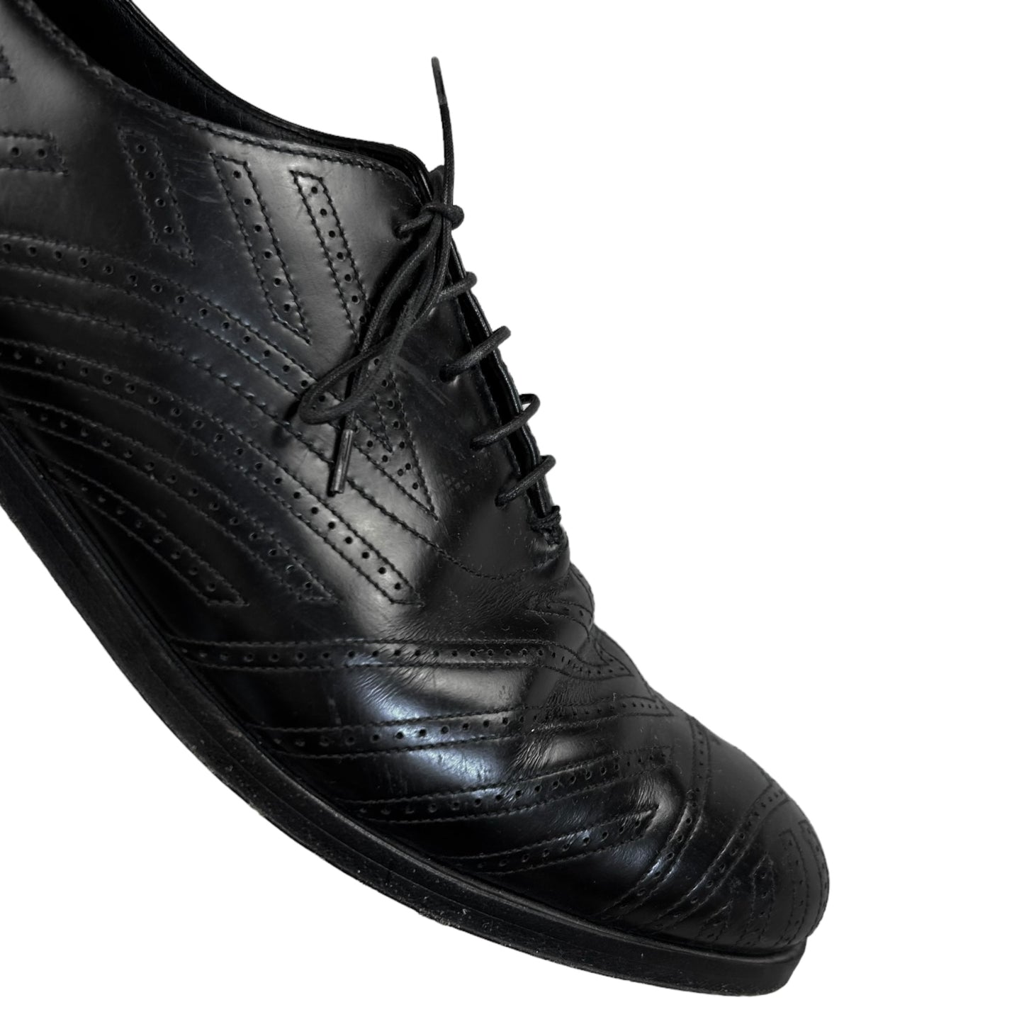 Prada All Over Perforated Derbies - AW06