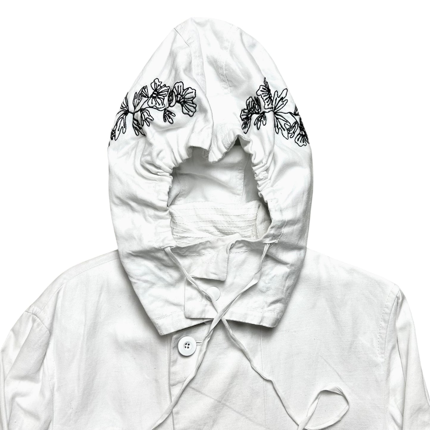 Ann Demeulemeester Hood Embroidered Field Jacket - SS14
