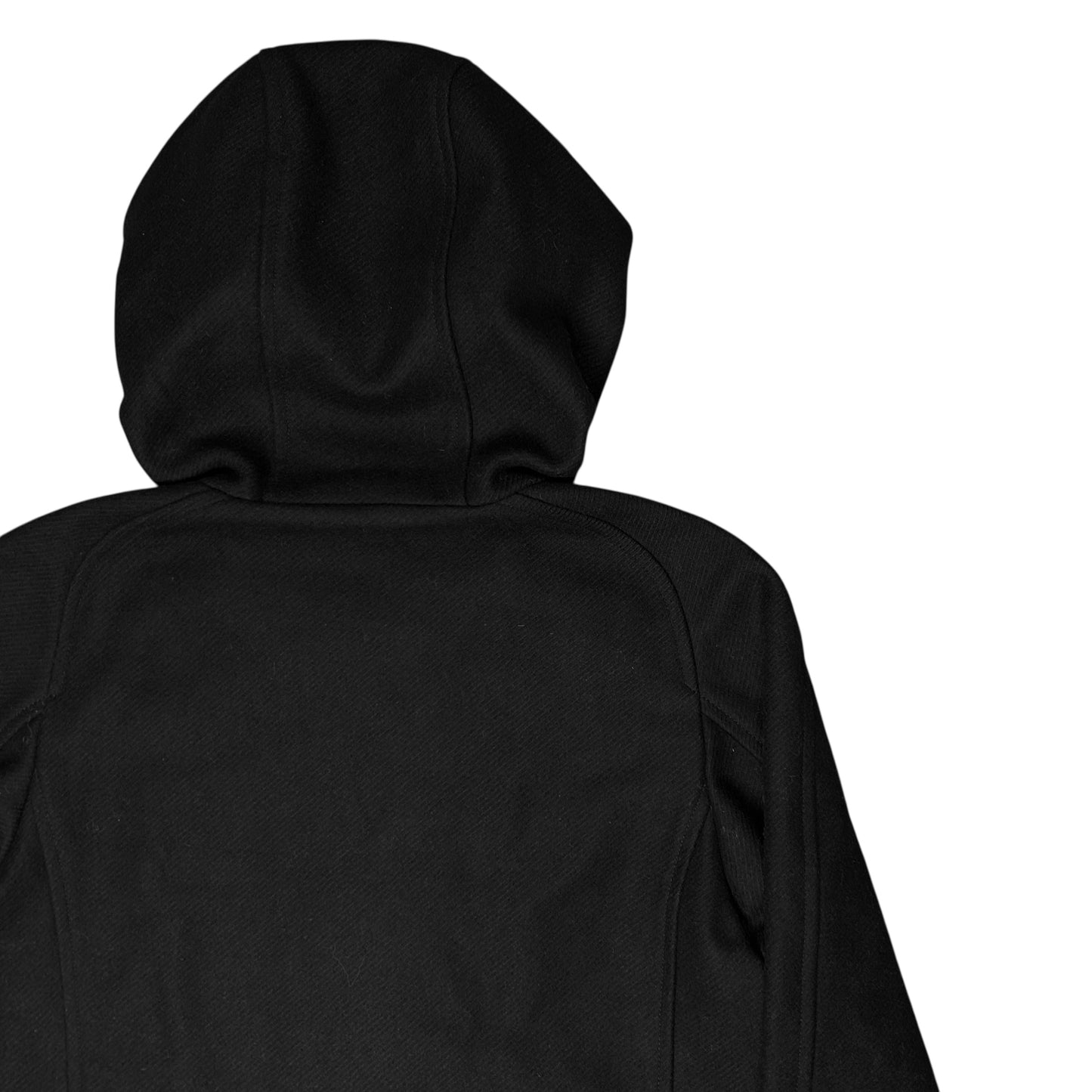 Dirk Bikkembergs Hooded Leather Hem Wool Parka