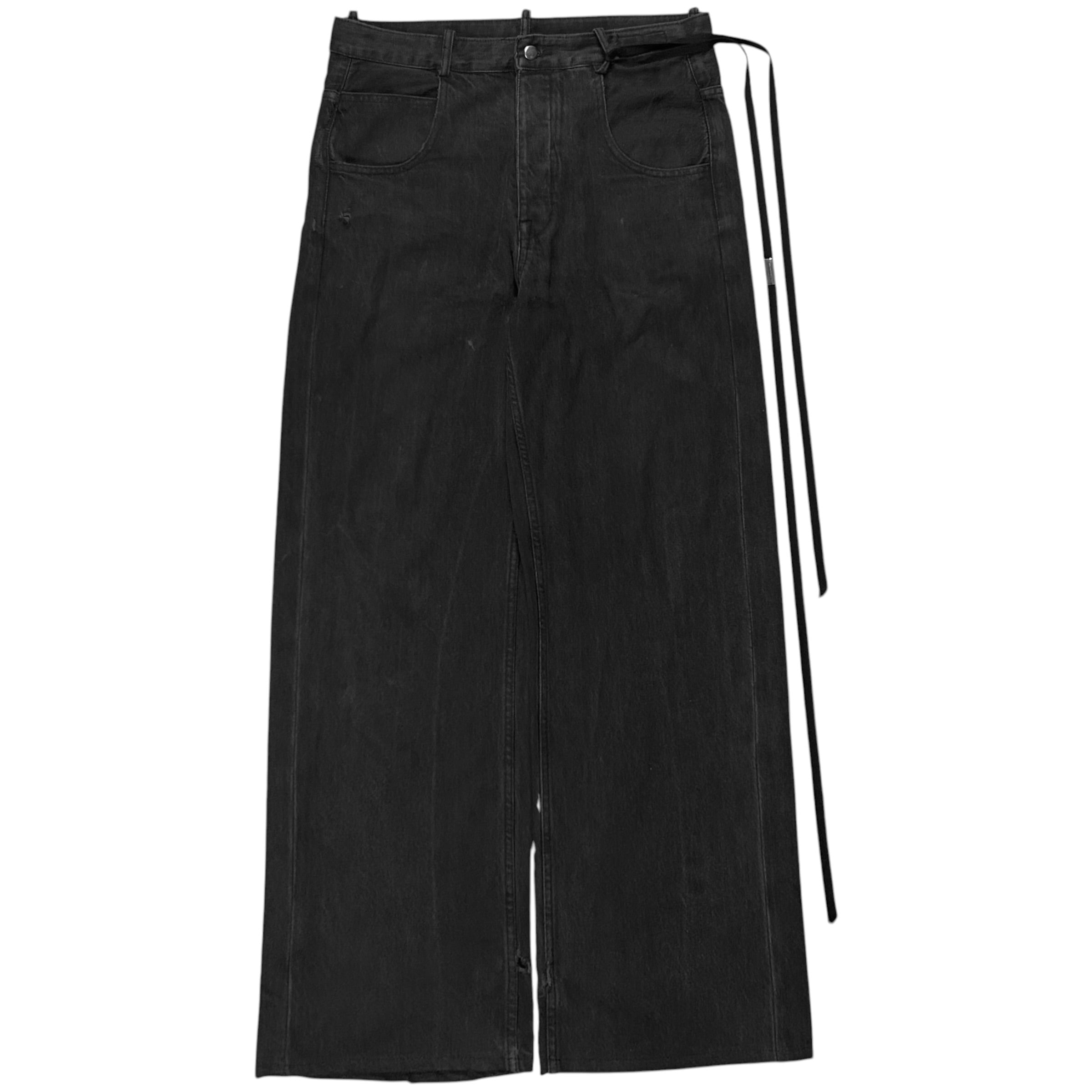 ANN DEMEULEMEESTER ブラックデニムXS 2000年代 ダメージ Ann Demeulemeester Distressed Claire Jeans - SS22 – Vertical Rags