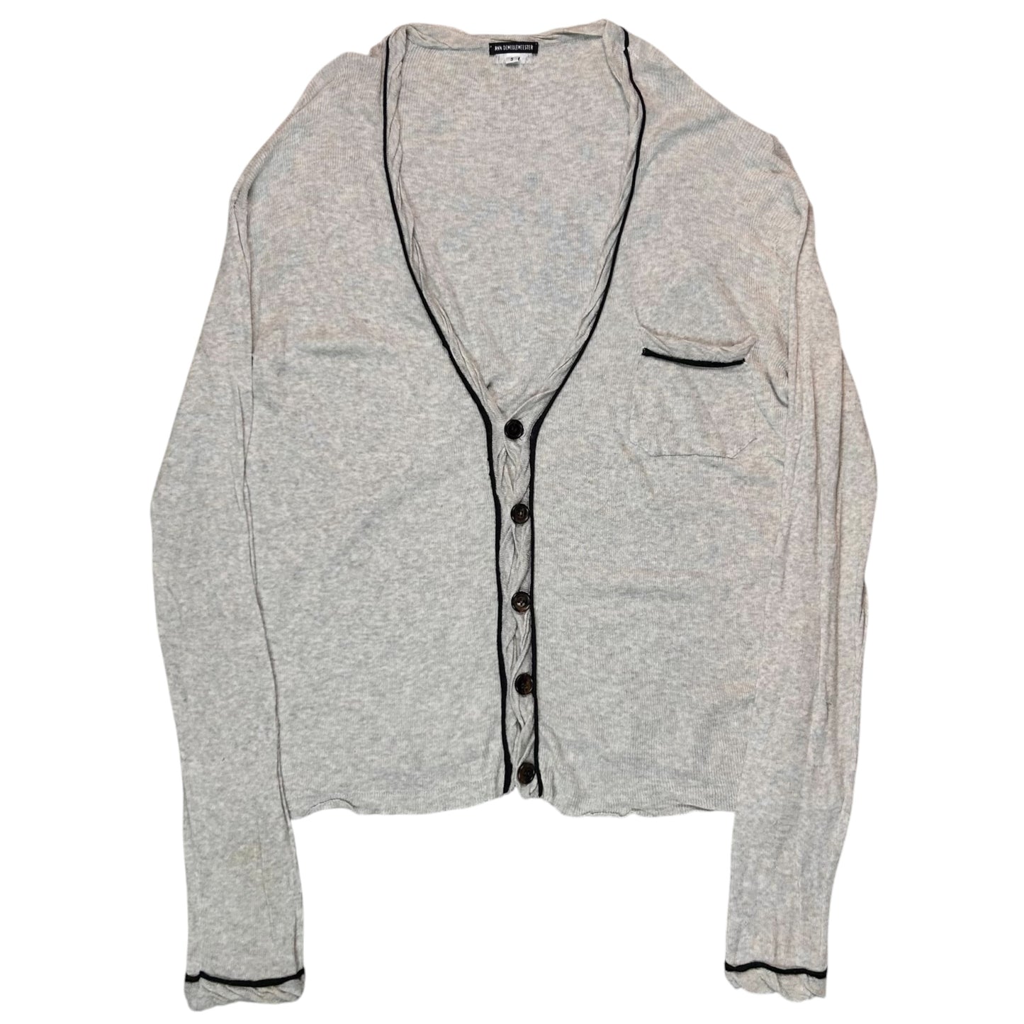 Ann Demeulemeester Contrasted Cashmere Cardigan - AW08