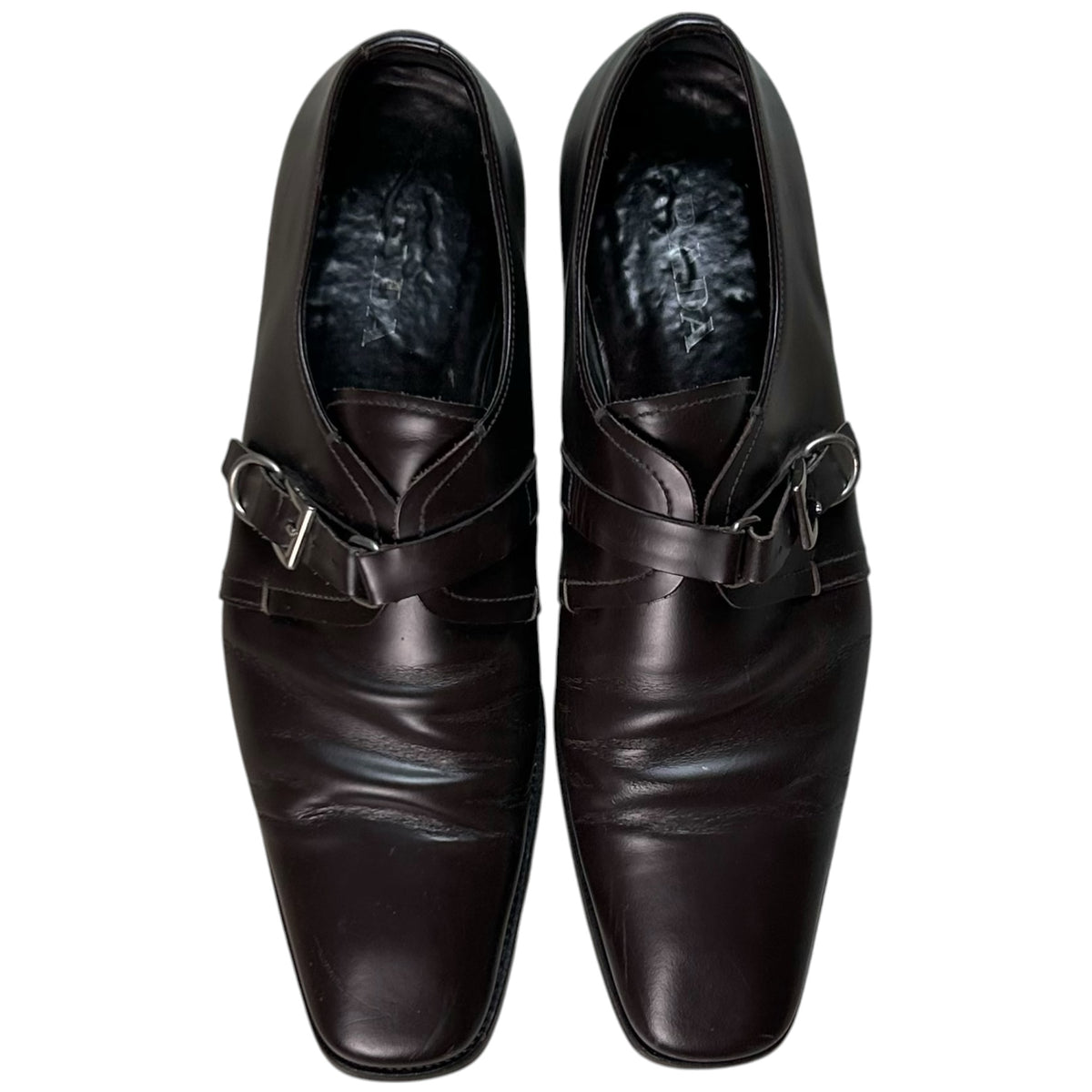 Prada Harness Belt Monk Strap Derbies