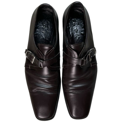 Prada Harness Belt Monk Strap Derbies