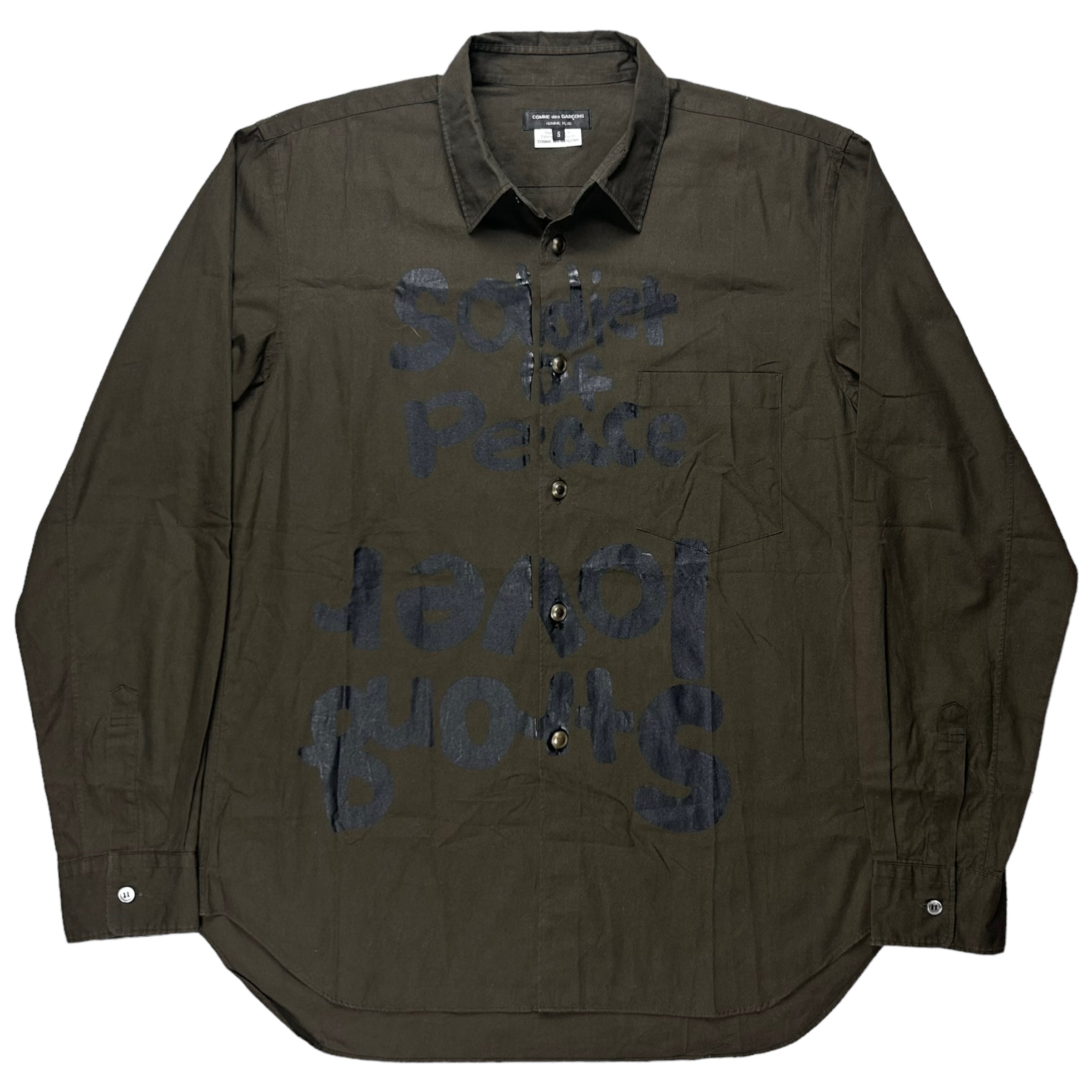Solider Rags Comme des Garcons Homme Plus Soldier of Peace Shirt - SS15 – Vertical Rags