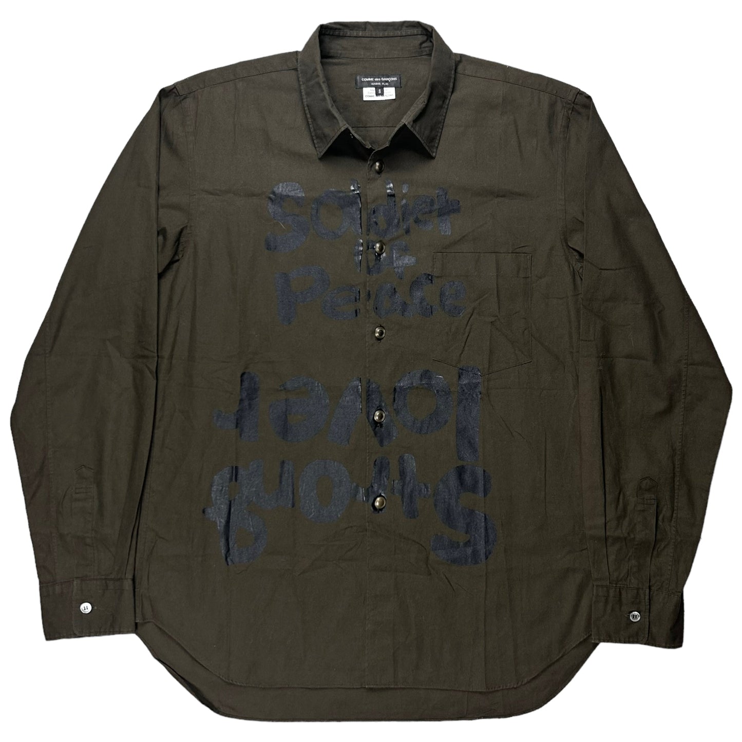 Comme des Garcons Homme Plus Soldier of Peace Shirt - SS15