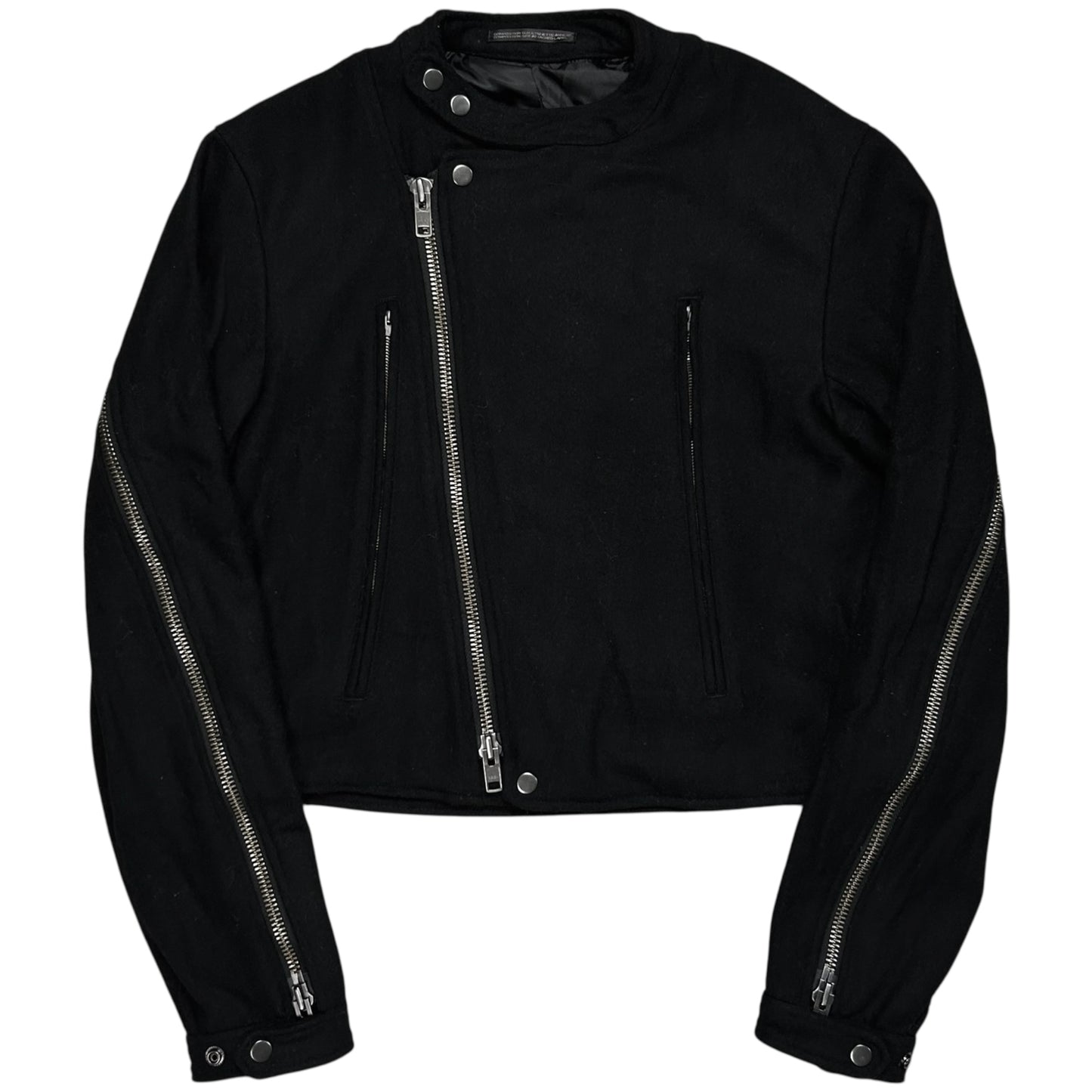 Yohji Yamamoto Pour Homme Back Zip Wool Bomber Jacket - AW14