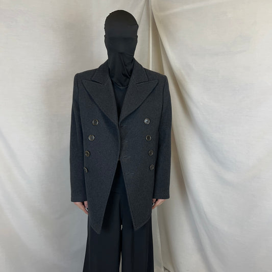 Dirk Bikkembergs Peak Lapel Caban Wool Jacket