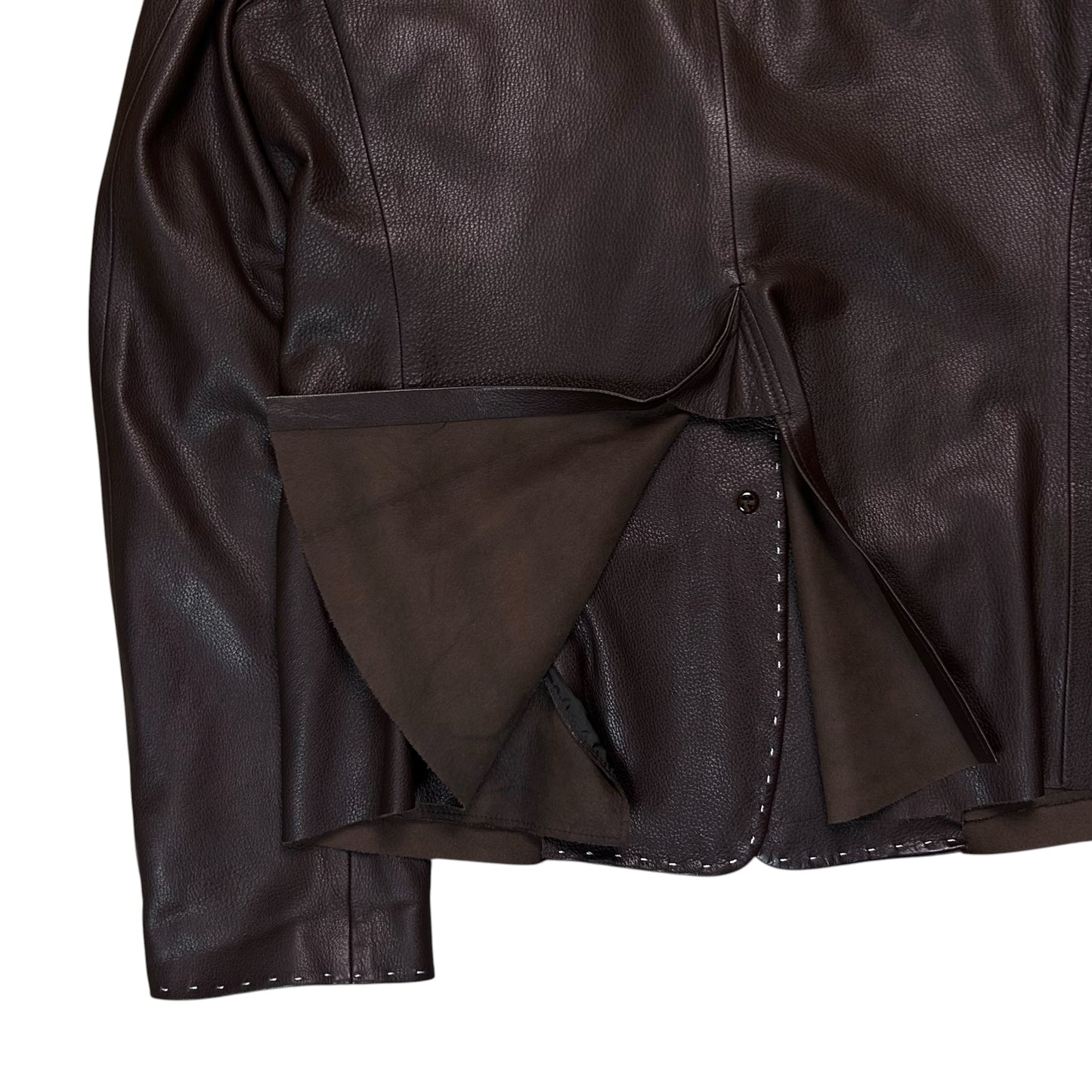 Jil Sander Contrast Stitch Leather Blazer - SS02