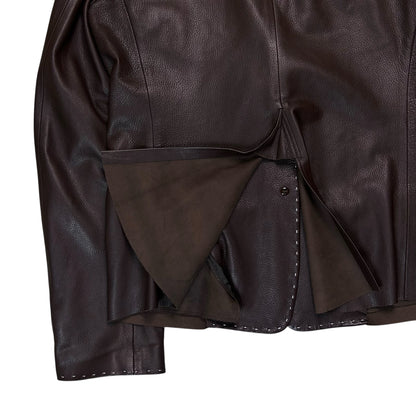 Jil Sander Contrast Stitch Leather Blazer - SS02