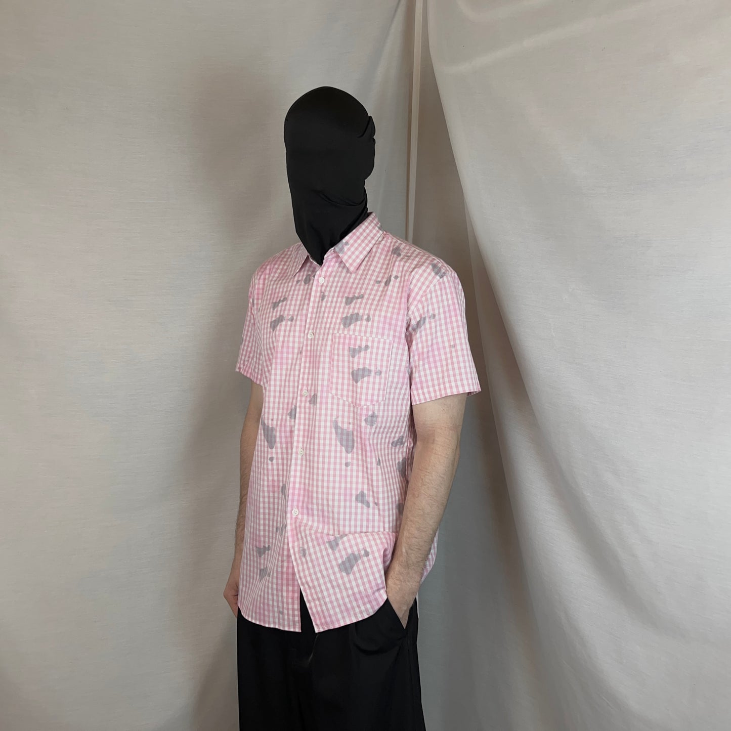 Comme des Garcons Shirt Stain Print Gingham Shirt - SS24