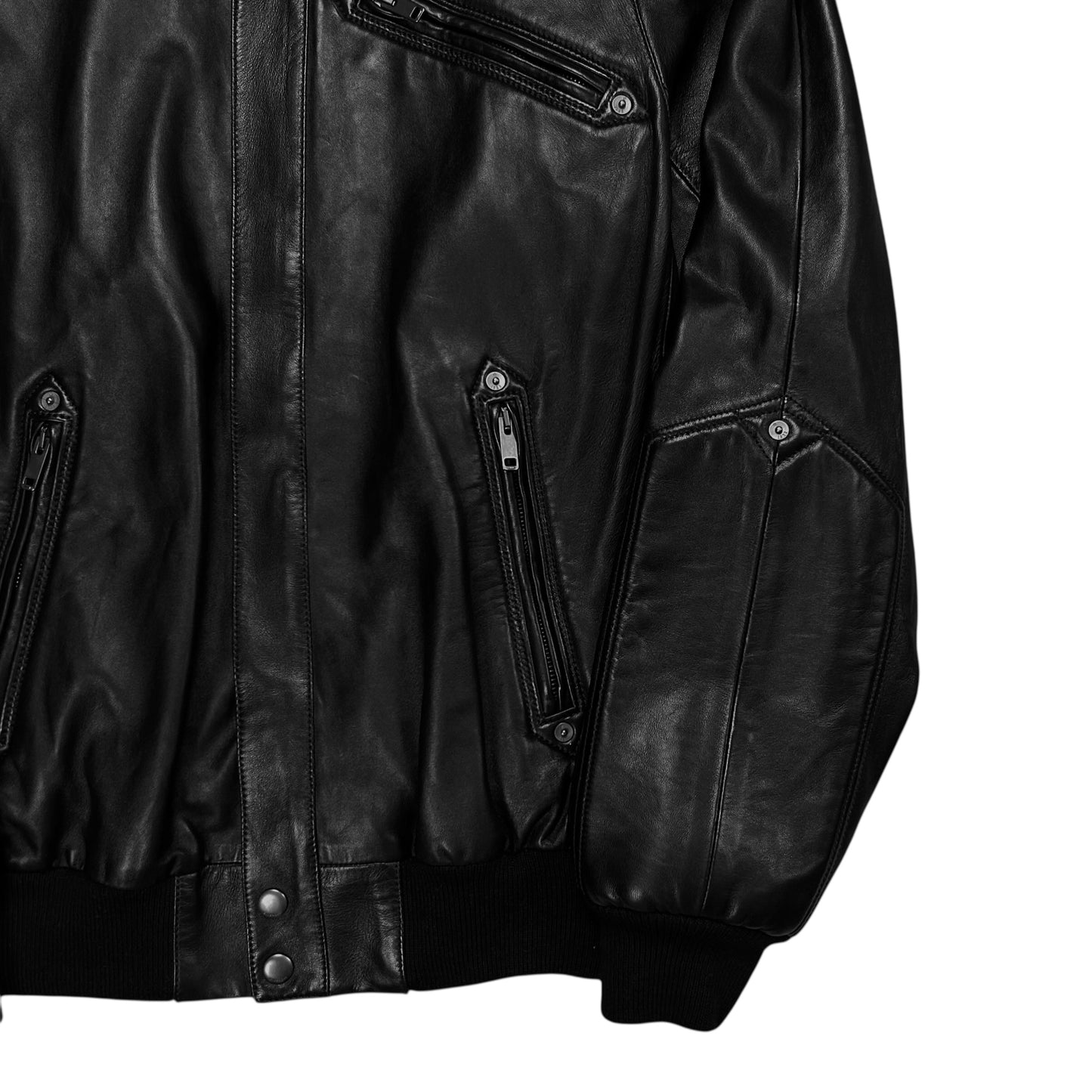 Givenchy Eyelet Stud Leather Bomber Jacket - AW13