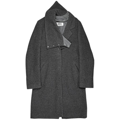 MM6 Maison Martin Margiela Detachable Scarf Collar Cashmere Coat - AW11