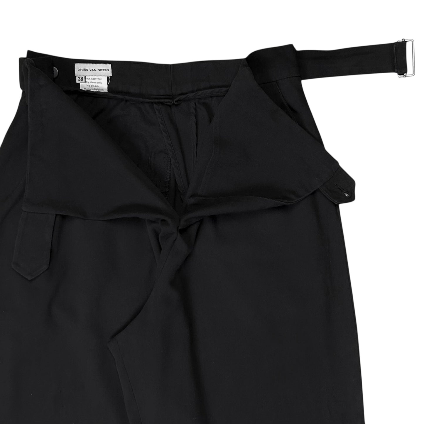 Dries Van Noten Asymmetric Wrap Belt Trousers