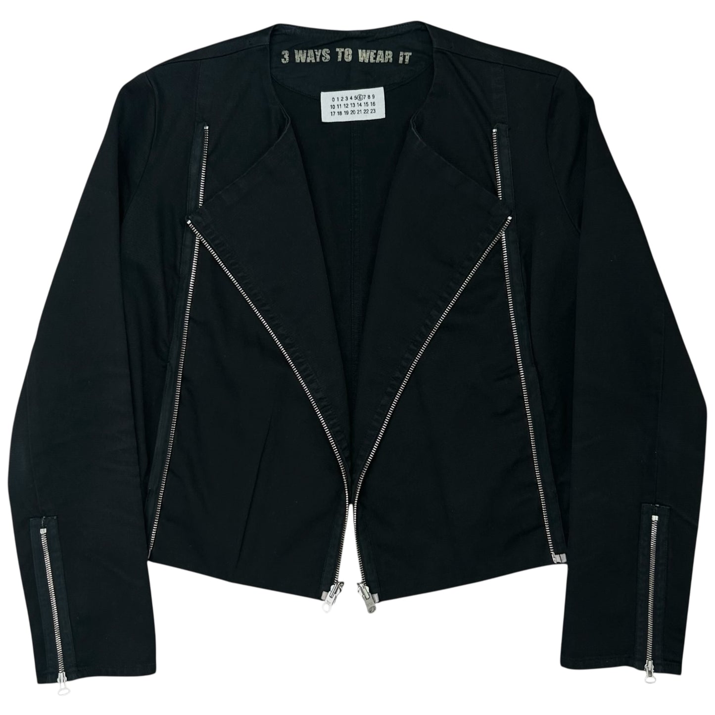 Maison Martin Margiela Collarless Multi Zip Jacket - SS03