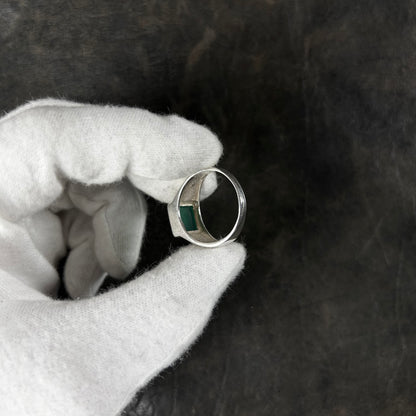 Minimalistic Squared Jade Stone Ring