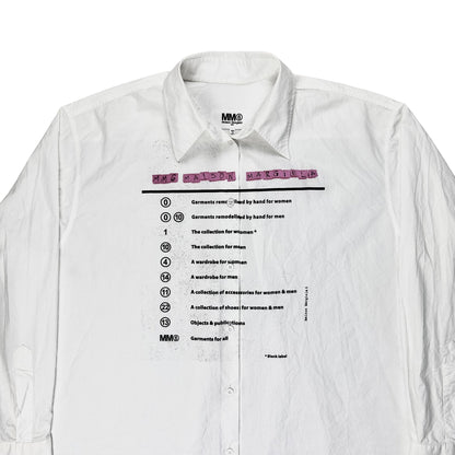 MM6 Maison Margiela Label Declaration Shirt - SS21