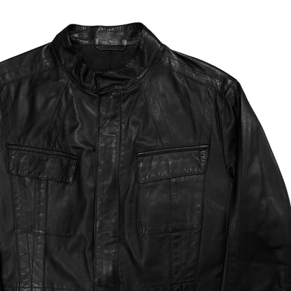 Dirk Bikkembergs Military Pocket Officer Leather Jacket