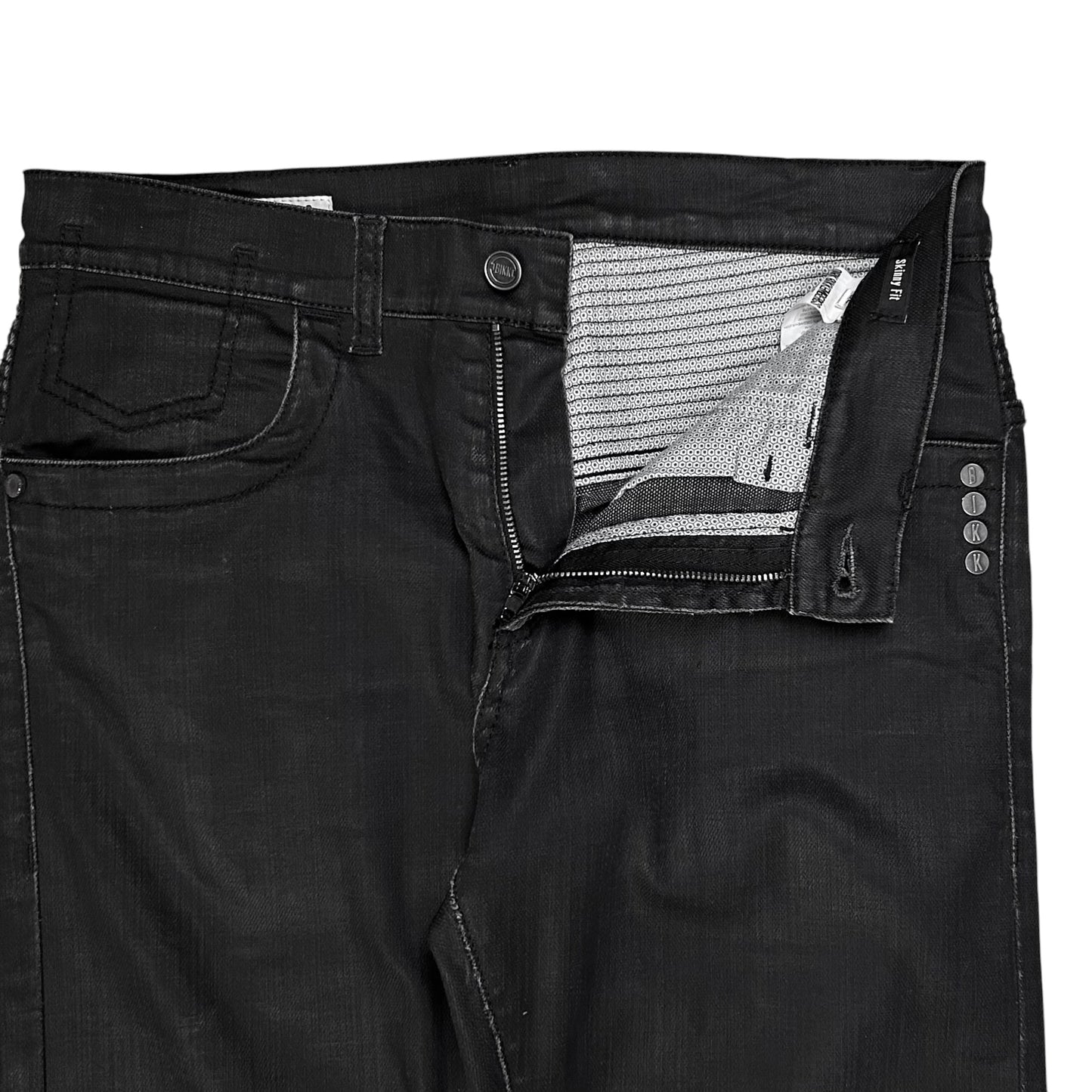 Dirk Bikkembergs Waxed Stud Biker Jeans