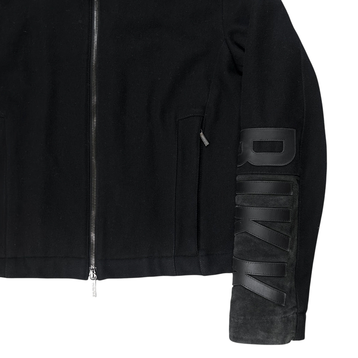 Dirk Bikkembergs Suede Patch Wool Bomber Jacket - AW04