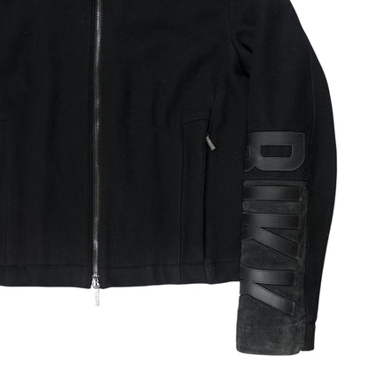 Dirk Bikkembergs Suede Patch Wool Bomber Jacket - AW04