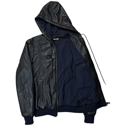Dirk Bikkembergs Hooded Sheep Leather Blouson