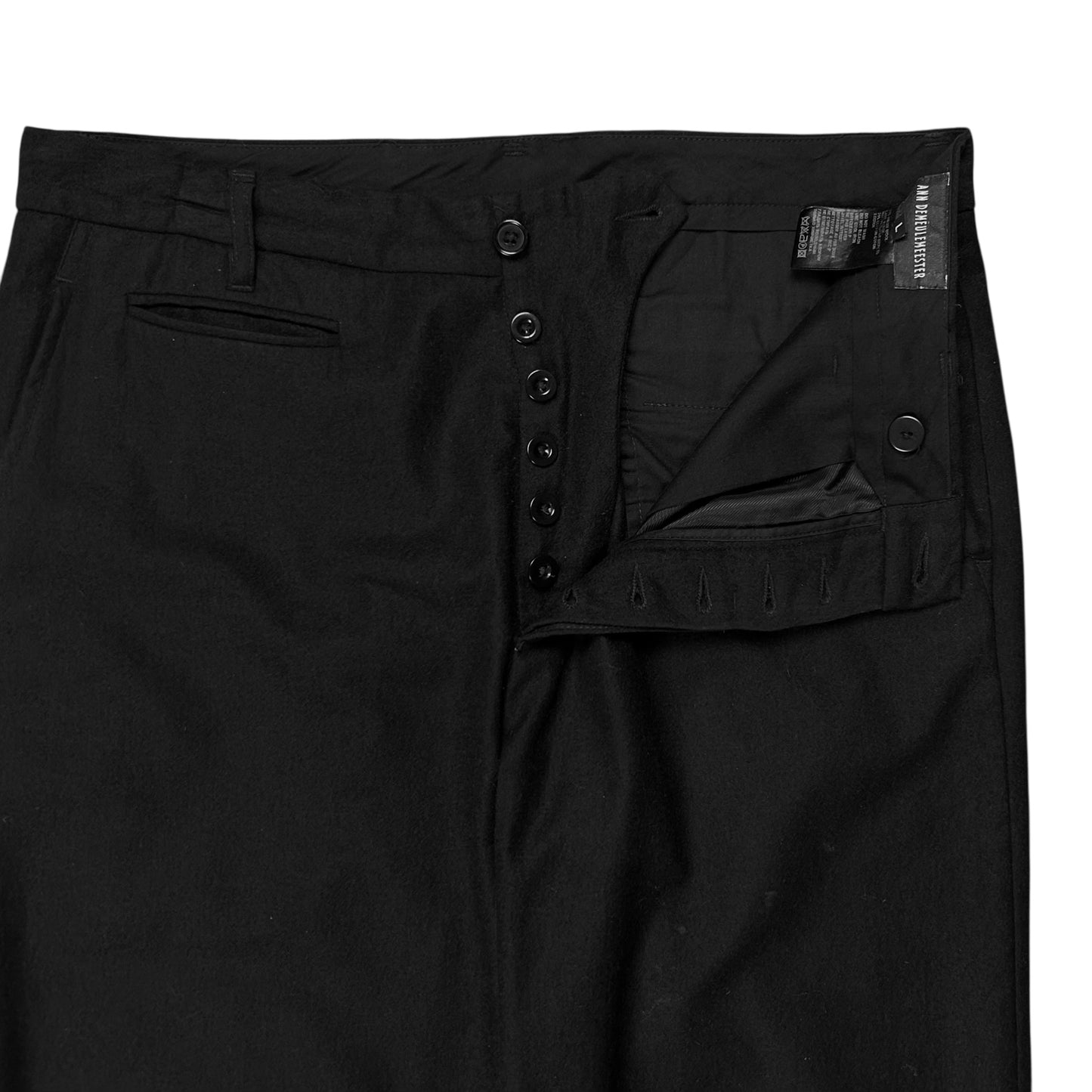 Ann Demeulemeester Slid Pocket Wool Trousers