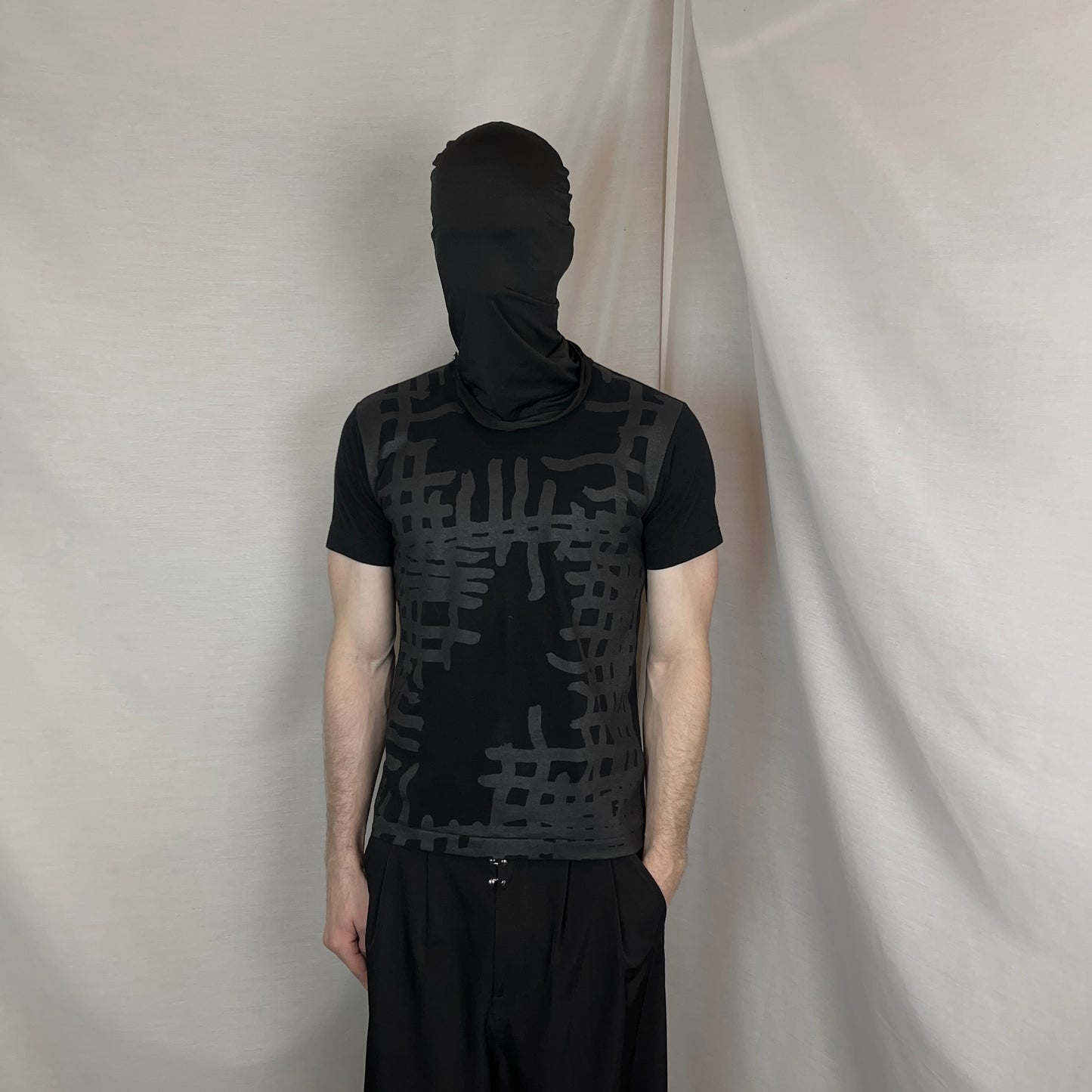 Comme des Garcons BLACK Grid Print T-Shirt - SS19