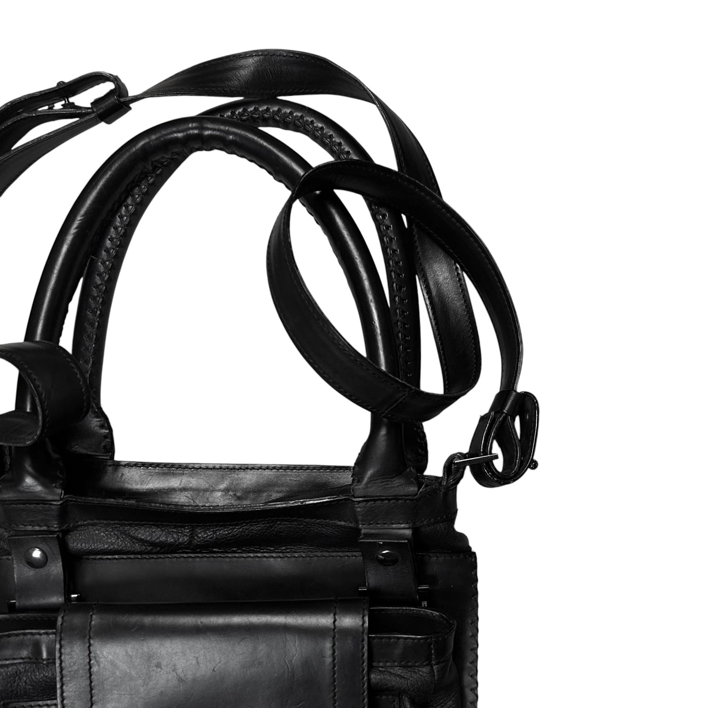 Dirk Bikkembergs Multi Bondage Strap Dual Leather Bag