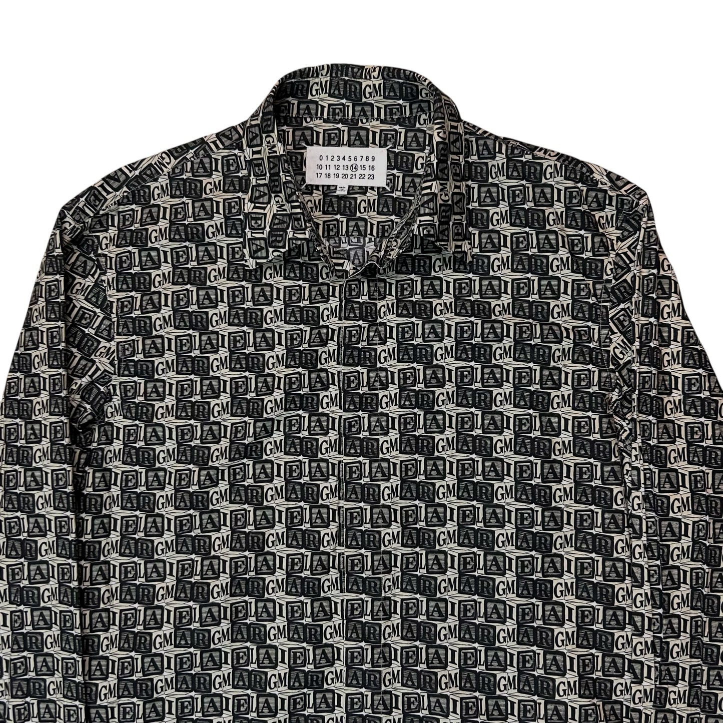 Maison Margiela Logo Cube Print Shirt - SS19