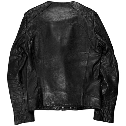 Balmain by Decarnin Dual Zip Moto Leather Jacket - AW11