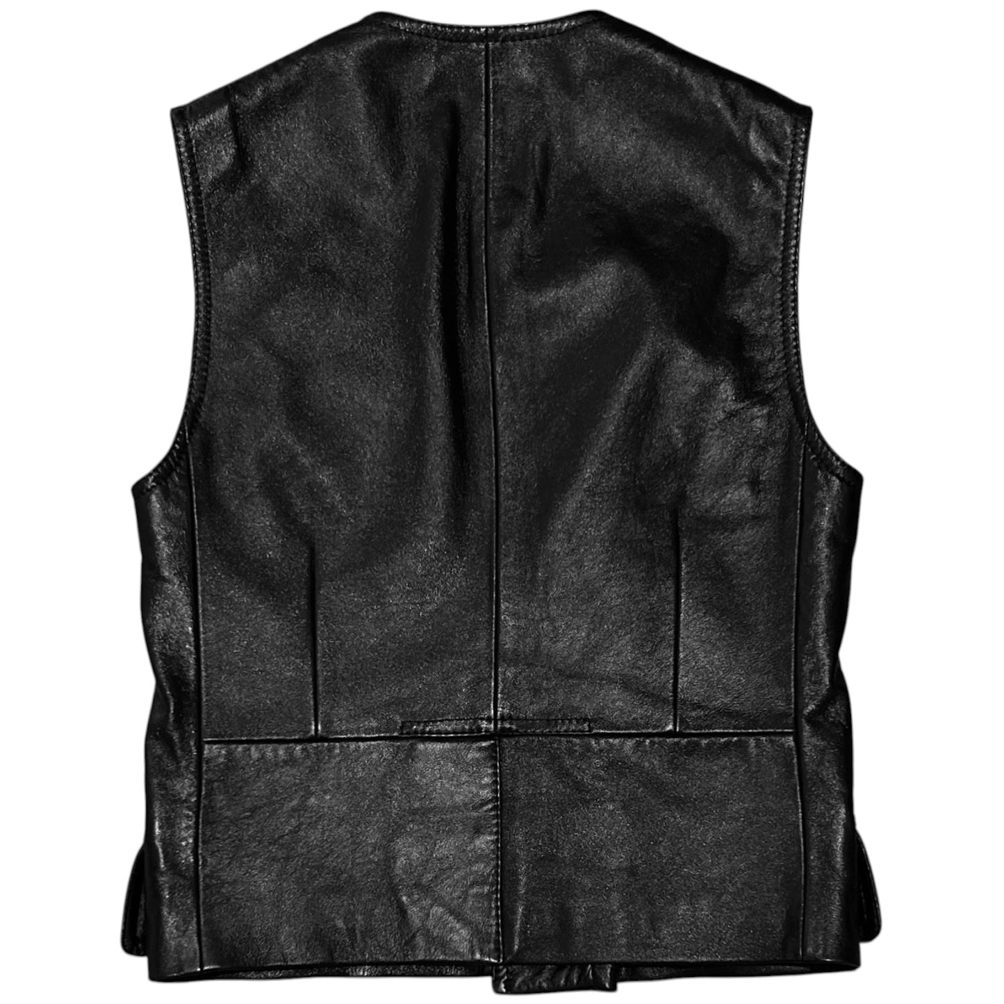 Maison Margiela Cropped Scoop Leather Vest - SS16