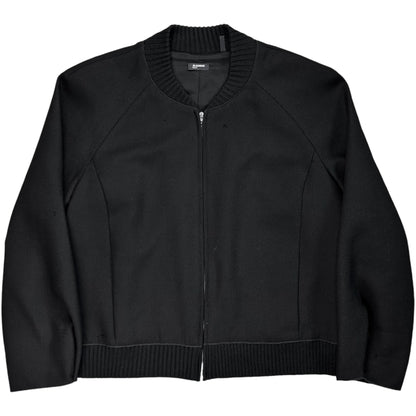 Jil Sander Cropped Raglan Wool Bomber Jacket