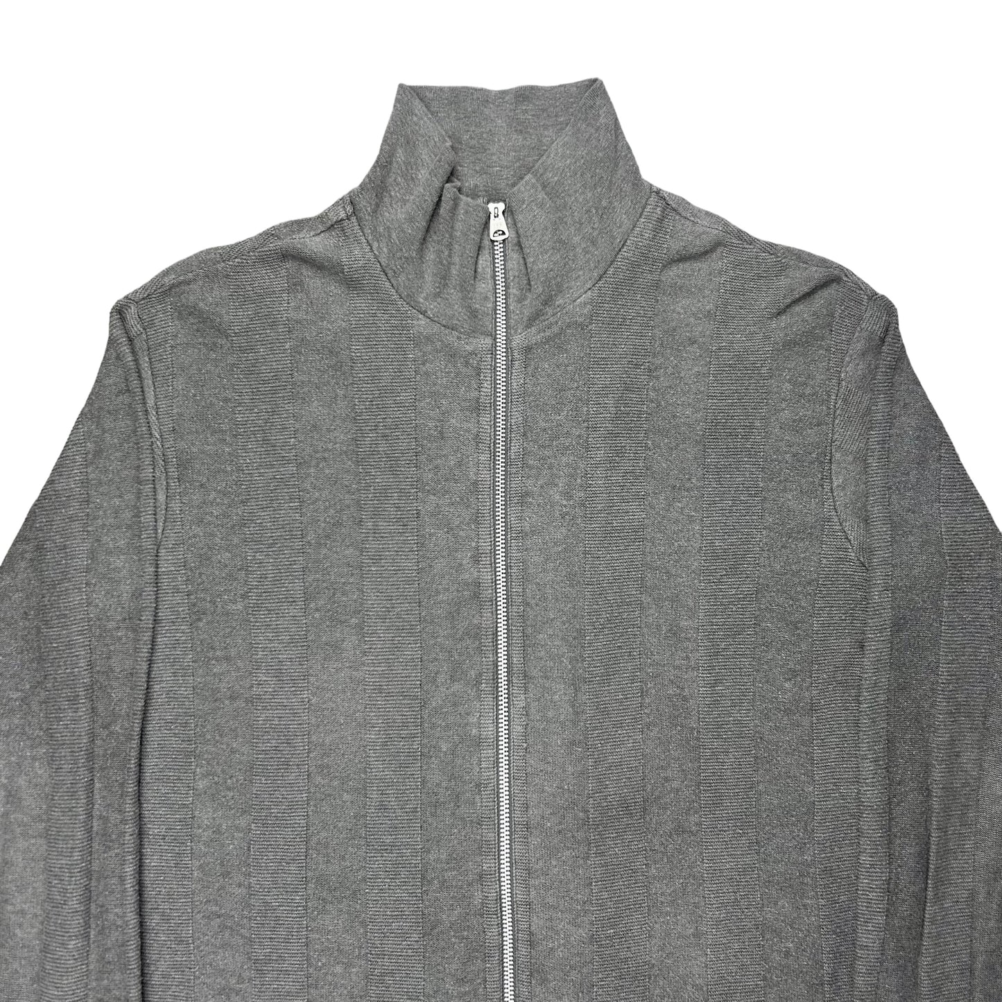 Ys Yohji Yamamoto Chunky Ribbed Zip Sweater