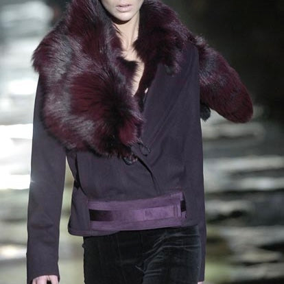 Gucci by Tom Ford Asymmetric Velcro Belted Cashmere Jacket - AW04