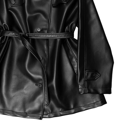 Maison Margiela Belted Vegan Leather Blazer - AW19